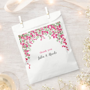 Bolsa De Papel Lluvia de Boda en el Bosque Tropical de Buganvilla