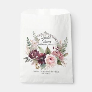 Bolsa De Papel Lluvia de hojas de otoño rosa de Borgoña para desp