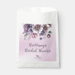 Bolsa De Papel Lluvia de Regalos de Boda Lavanda Floral Acuarela