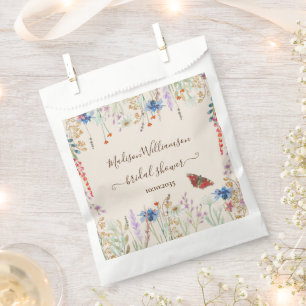Bolsa De Papel Lluvia de Regalos para Novia de Mariposa de Prado 