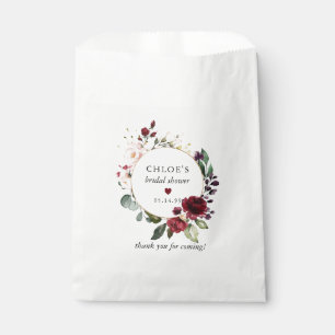 Bolsa De Papel Lluvia de Rosas Rosadas Rojizas Rústicas para Brid