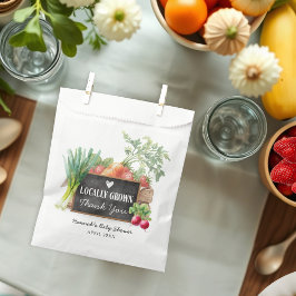 Bolsa De Papel Locally Grown Baby shower Thank You 