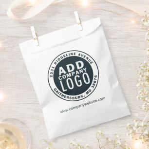 Bolsa De Papel Logotipo de marca de negocio minimalista
