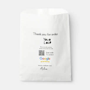 Bolsa De Papel logotipo de sitio web de código QR de revisión de 