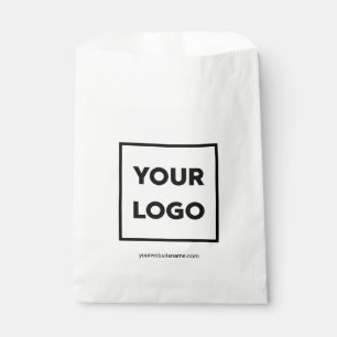 Bolsa De Papel Logotipo de su empresa y negocio en sitios web