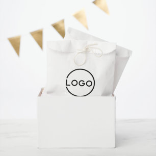 Bolsa De Papel Logotipo empresarial personalizado con texto perso