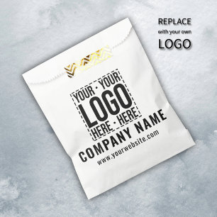 Bolsa De Papel Logotipo Empresarial Personalizado Empresa Corpora