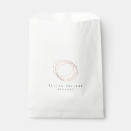 Bolsa De Papel Logotipo mínimo de escrúpulos del diseñador en oro