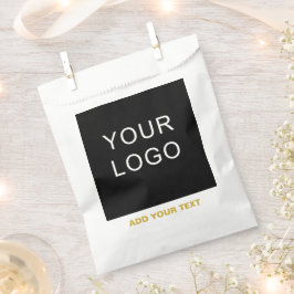 Bolsa De Papel Logotipo moderno blanco personalizable para empres