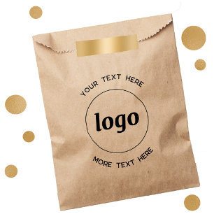 Bolsa De Papel Logotipo simple con negocio de texto