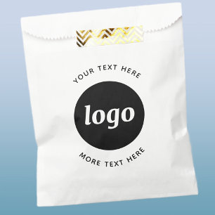 Bolsa De Papel Logotipo Simple Con Texto Empresarial