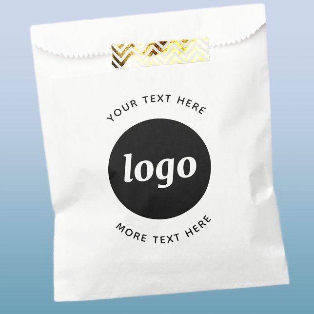 Bolsa De Papel Logotipo Simple Con Texto Empresarial (Logo with text business promotional paper bag)