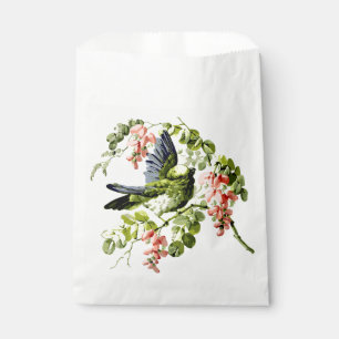 Bolsa De Papel Loro joven y encantador en árbol floreciente