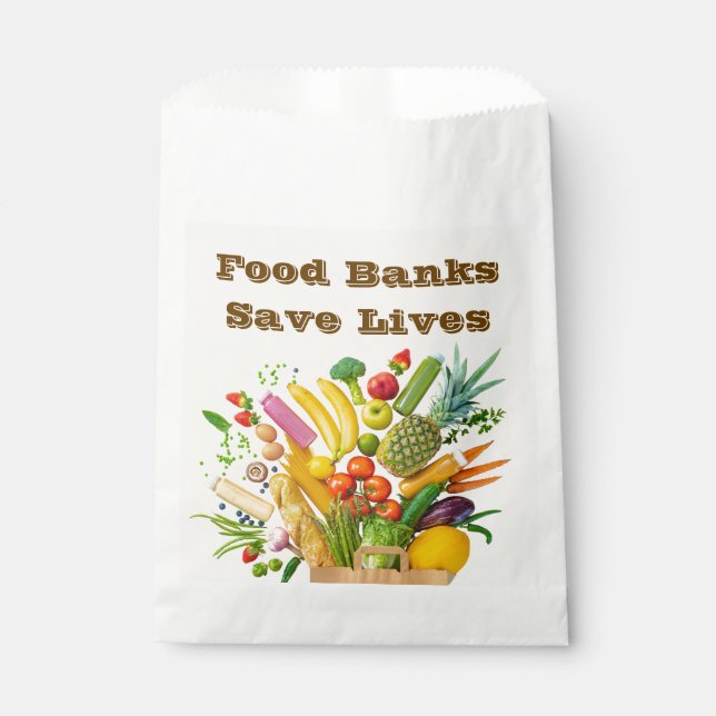 Bolsa De Papel Los bancos de alimentos salvan vidas (Anverso)