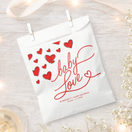 Bolsa De Papel Los corazones rojos de San Valentín adoran Baby Sh