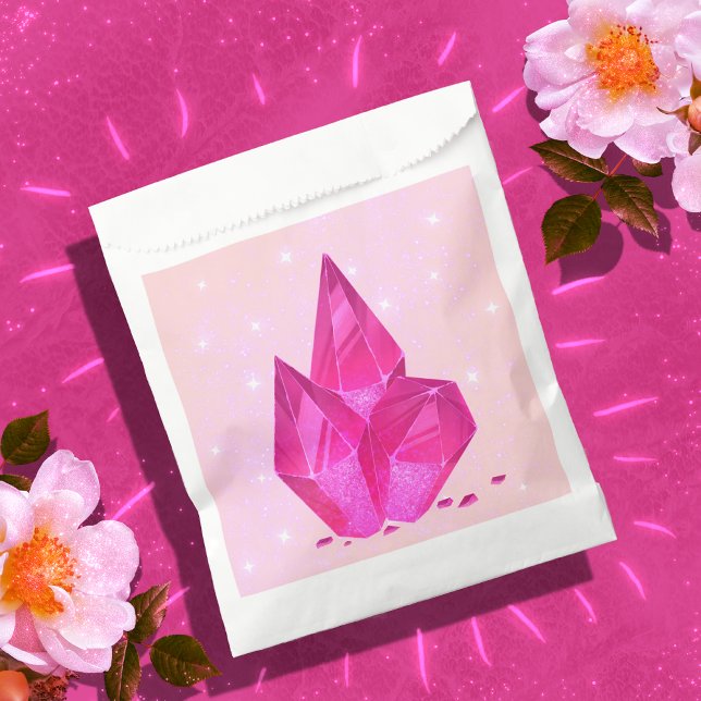Bolsa De Papel Los cristales rosados favorecen las bolsas para el (Subido por el creador)