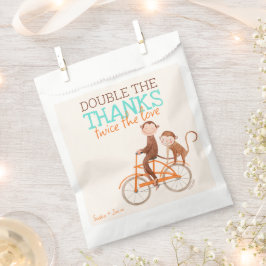 Bolsa De Papel Los gemelos Baby Shower cute el doble problema de 