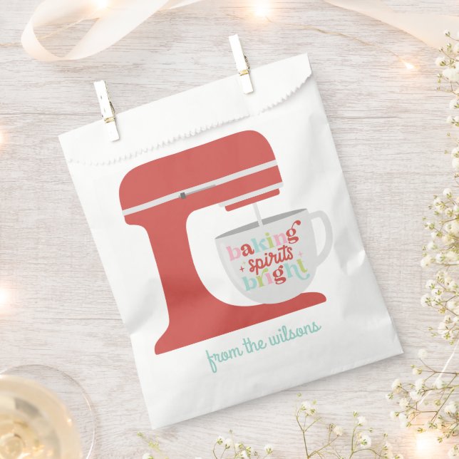 Bolsa De Papel Los Navidades brillantes del espíritu retro pastel (Cortado)