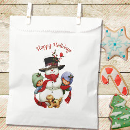 Bolsa De Papel Los Navidades con la bolsa de Snowman