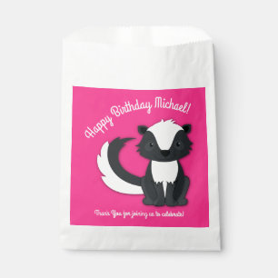 Bolsa De Papel Los niños del partido de cumpleaños Skunk Pink Fav