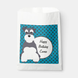 Bolsa De Papel Los puntos de la polka Schnauzer personalizados