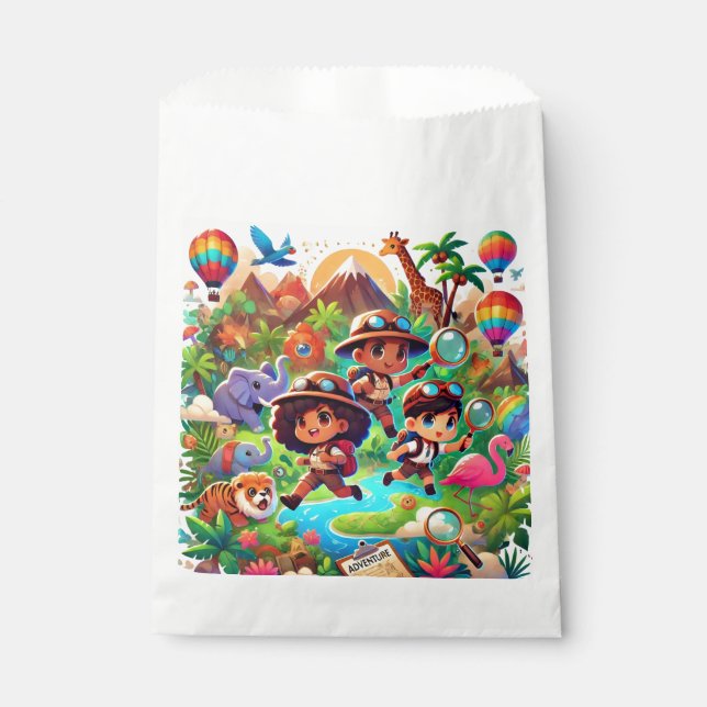 Bolsa De Papel Los que buscan aventuras favorecen a las bolsas (Anverso)