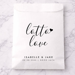 Bolsa De Papel Lotto Love   Boda Minimalista de entradas de loter