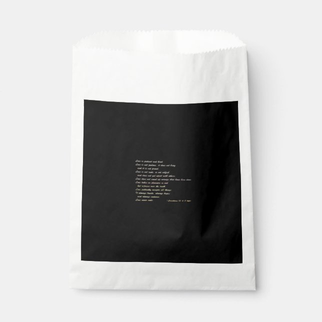 Bolsa De Papel Love Is Patient Simple Inspirational Design  (Anverso)