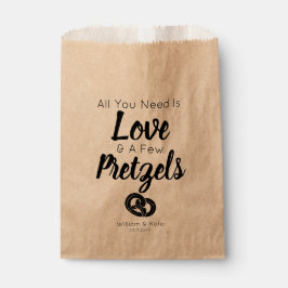 Bolsa De Papel Love Pretzel Treat Wedding Favor Bag