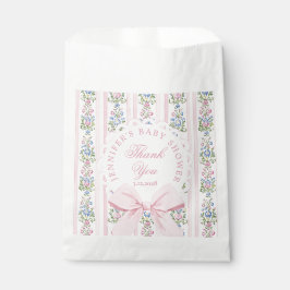 Bolsa De Papel Love Shack Baby Coquette Pink Bow Gracias
