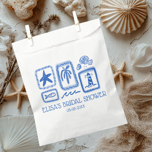 Bolsa De Papel LoveNotes de Sea Modern PERSONALIZADO Bridal Showe