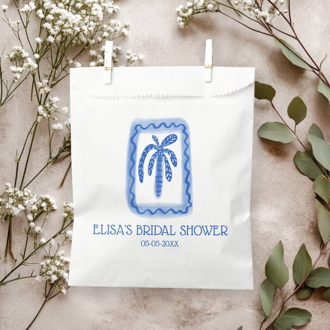 Bolsa De Papel LoveNotes from Sea Palm Tree PERSONALIZADO Bridal  (LoveNotes from Sea Palm Tree CUSTOM Bridal Shower Favor Bag
)