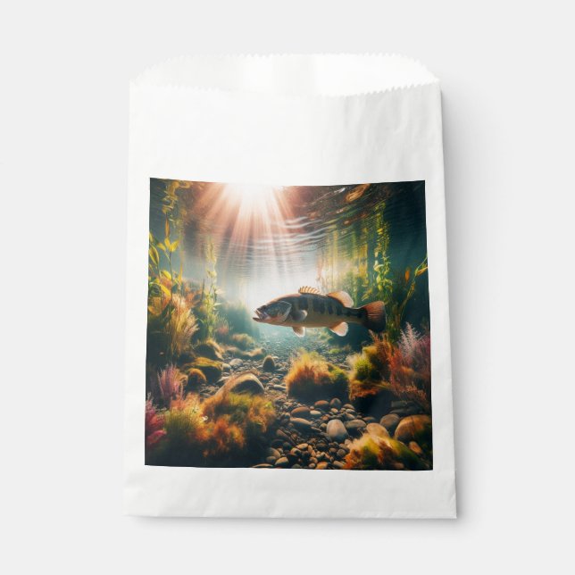 Bolsa De Papel lubina de boca grande submarina (Anverso)