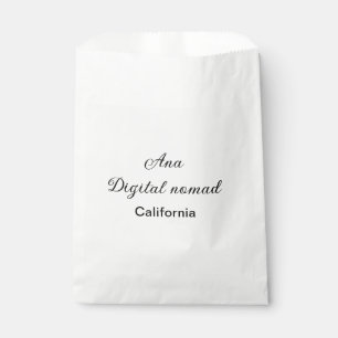 Bolsa De Papel Lugar de texto simple mínimo agregue su nombre cal