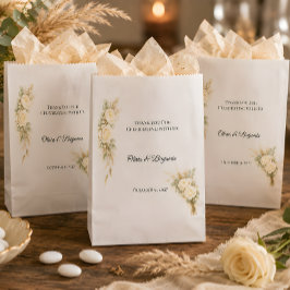 Bolsa De Papel Lujo Rústico Con Florales De Hierba De Pampas