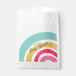 Bolsa De Papel Luminoso Baby Shower arcoiris con nombre