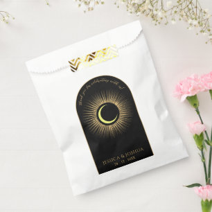 Bolsa De Papel Luna de Sol Celestial Negra Mística