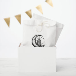 Bolsa De Papel Luna iluminada con vela