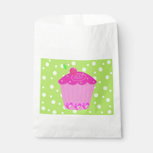 Bolsa De Papel Lunares y Cupcake Rosa