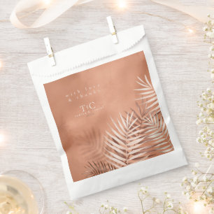 Bolsa De Papel Lush Palm Leaf Boda Gracias Terra Cotta ID956