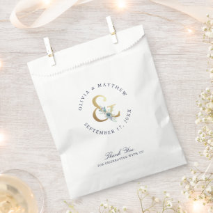 Bolsa De Papel Luxe Floral Ampersand Boda Gracias