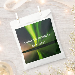 Bolsa De Papel Luz del Norte Aurora Borealis Boda del cielo noctu