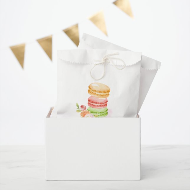 Bolsa De Papel Macaroons acuarelas (Fiesta)