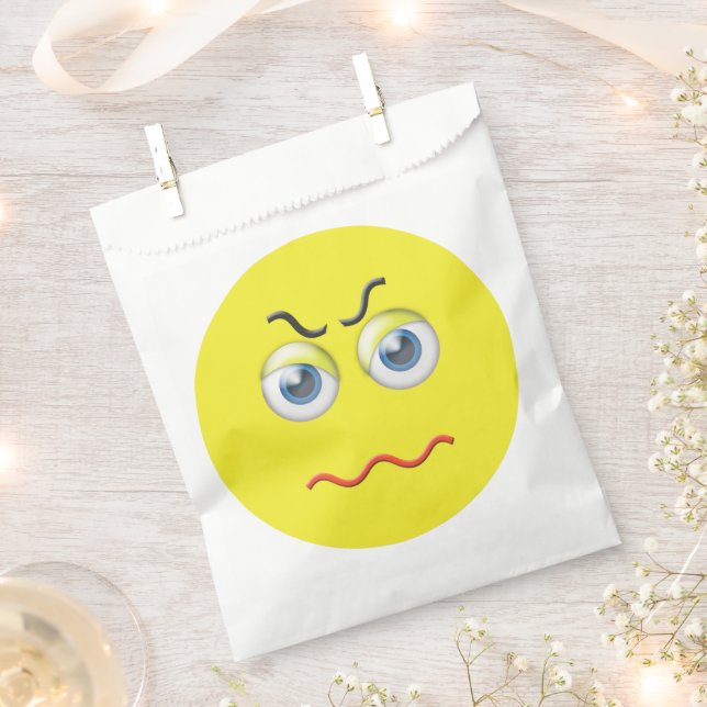 Bolsa De Papel Mad Angry Emoji (Cortado)