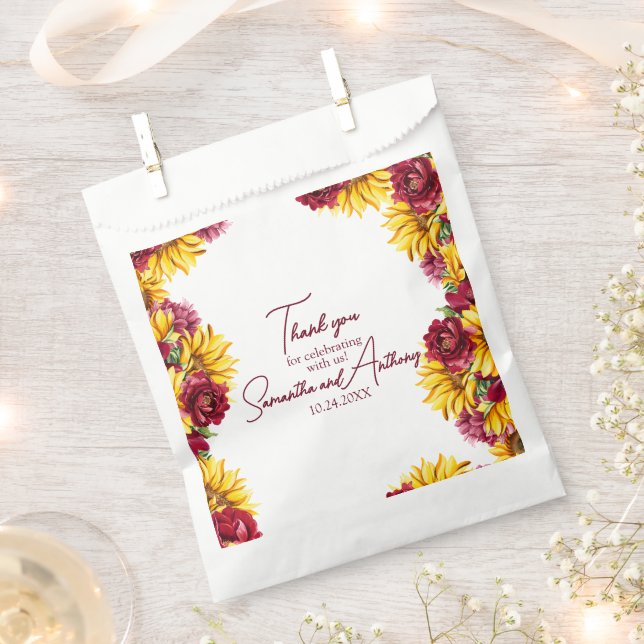 Bolsa De Papel Magenta y Boda amarillo dorado (Cortado)