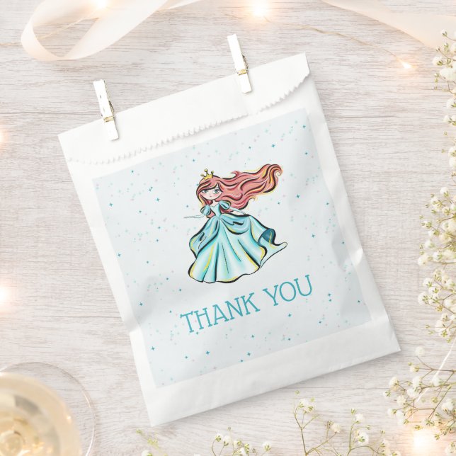 Bolsa De Papel Magia Princesa Fairytale Party Favor Bag (Cortado)