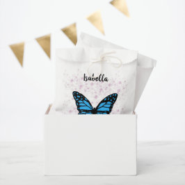 Bolsa De Papel Magical blue butterfly pink glitter art