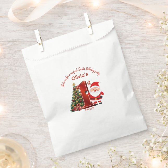 Bolsa De Papel Magical Santa Birthday Design for Kids (Cortado)