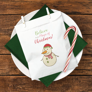 Bolsa De Papel Mágico muñeco de nieve de Navidad