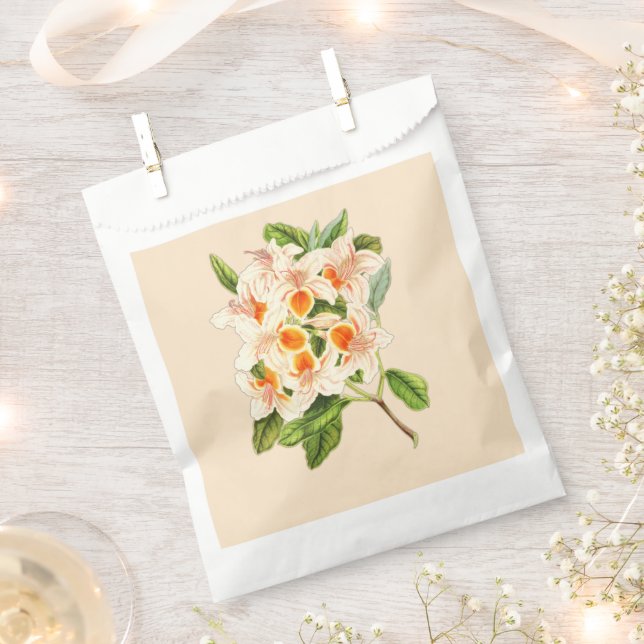 Bolsa De Papel Magnífica azalea, naranja floral (Cortado)